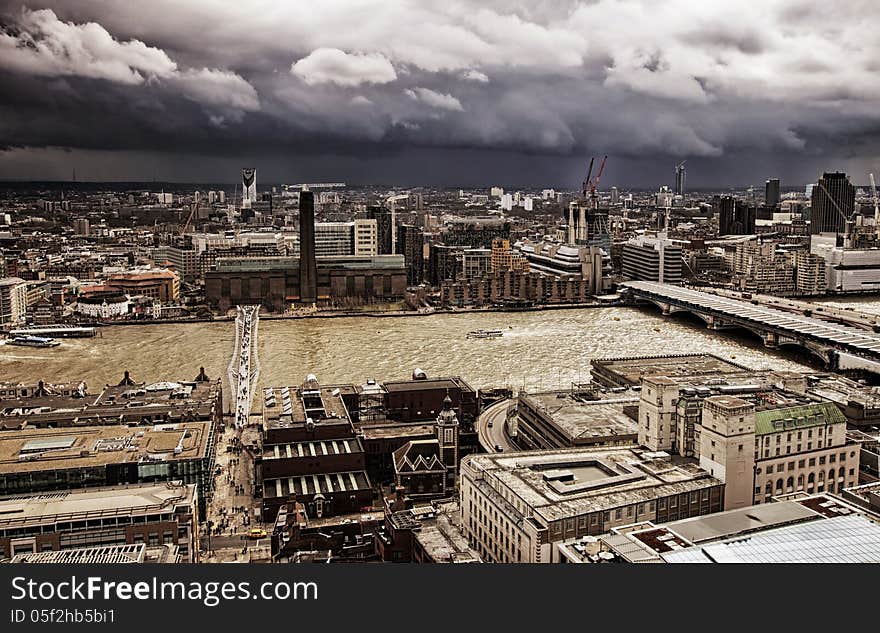 London panorama from St. Paul cathedral