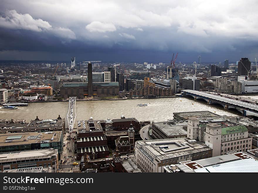 London panorama from St. Paul cathedral