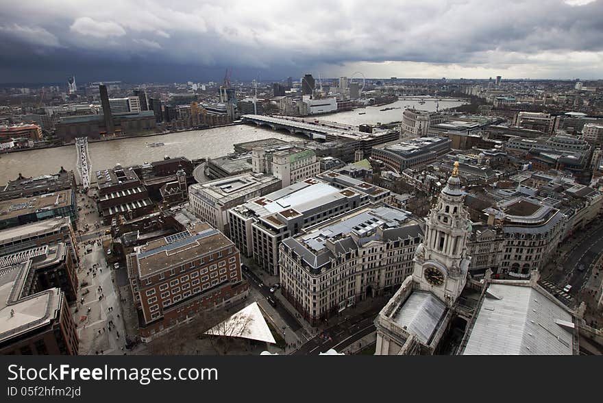 London panorama from St. Paul cathedral