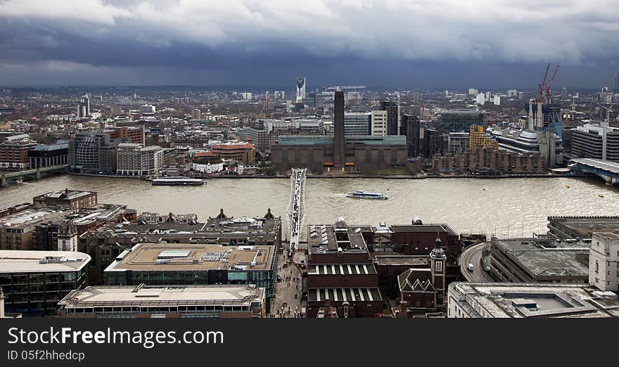 London panorama from St. Paul cathedral