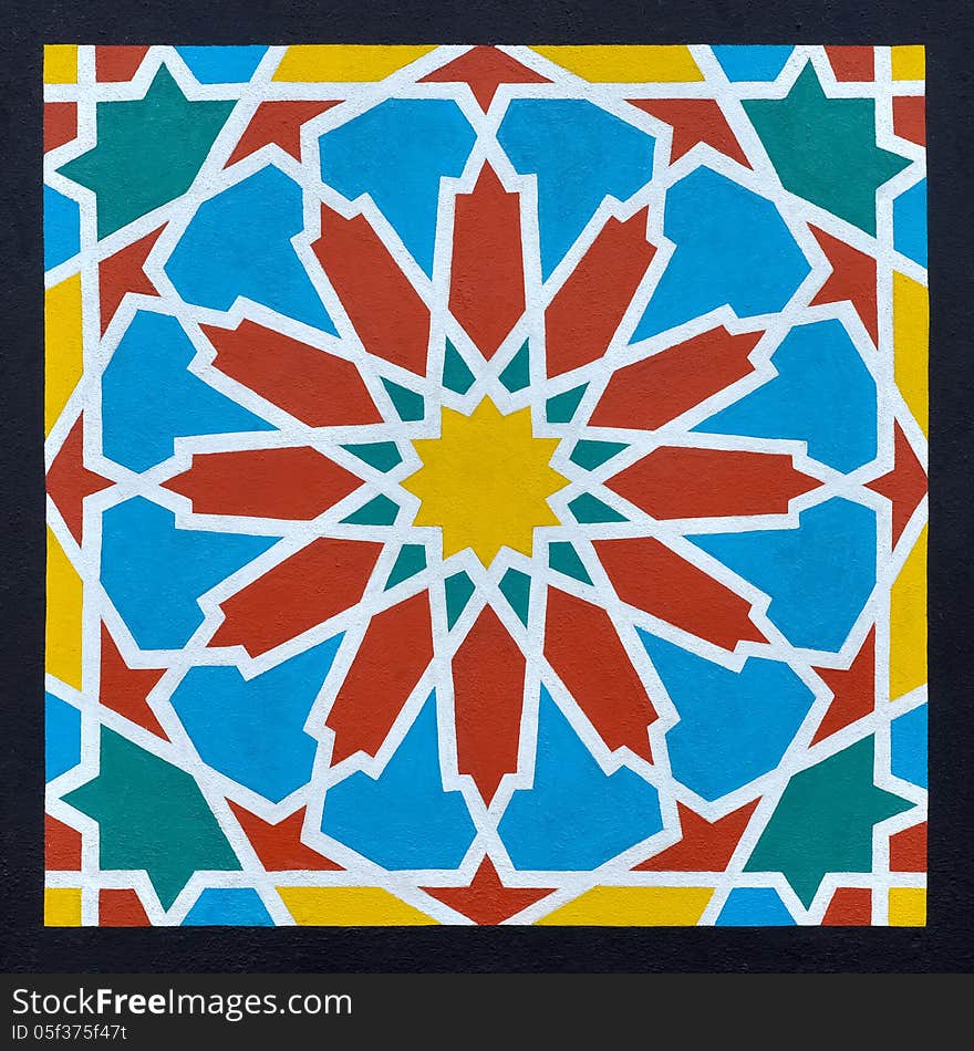 Islamic pattern in a frame