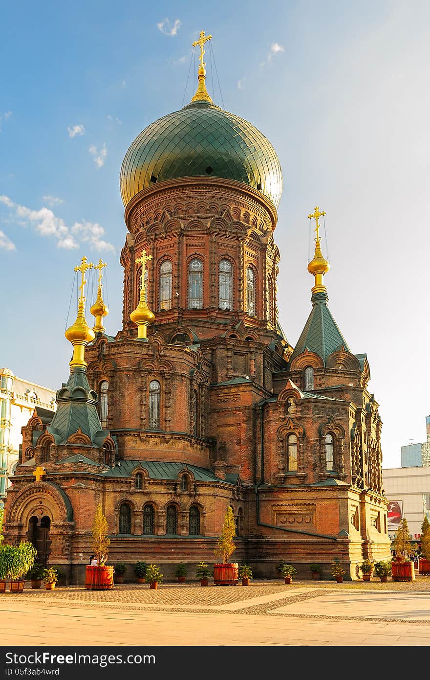 The image taken in china`s heilongjiang province,harbin city.It was built by Russians in 1932.It Is typical of Byzantine architecture. The image taken in china`s heilongjiang province,harbin city.It was built by Russians in 1932.It Is typical of Byzantine architecture.