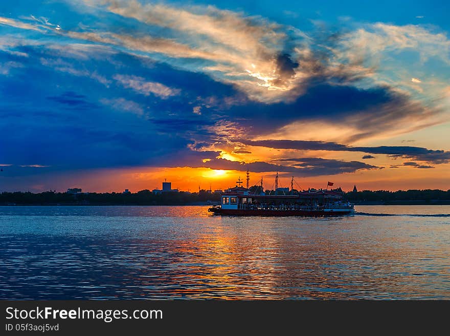 Songhua river sunset