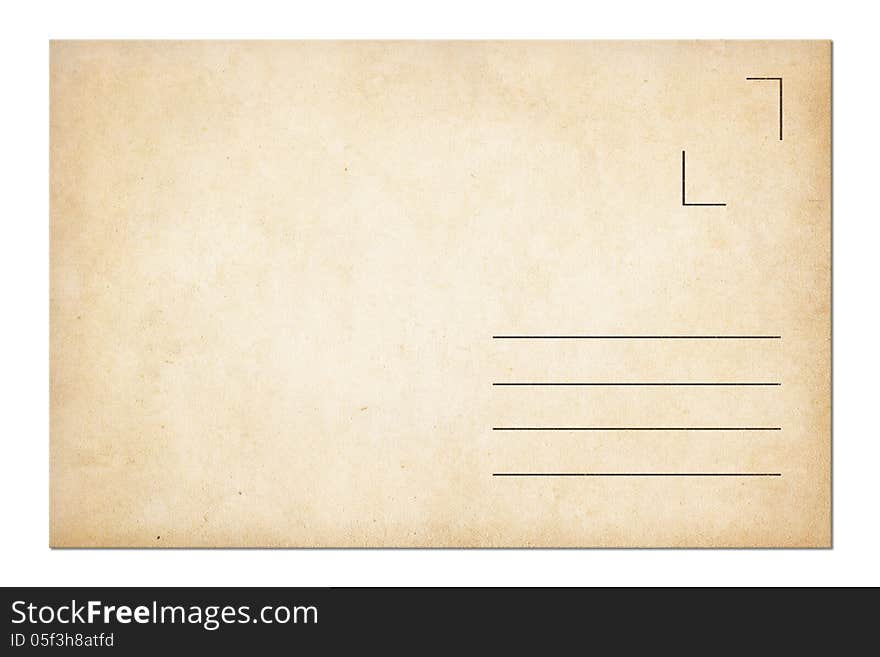 Postage envelope isolated on white. Postage envelope isolated on white