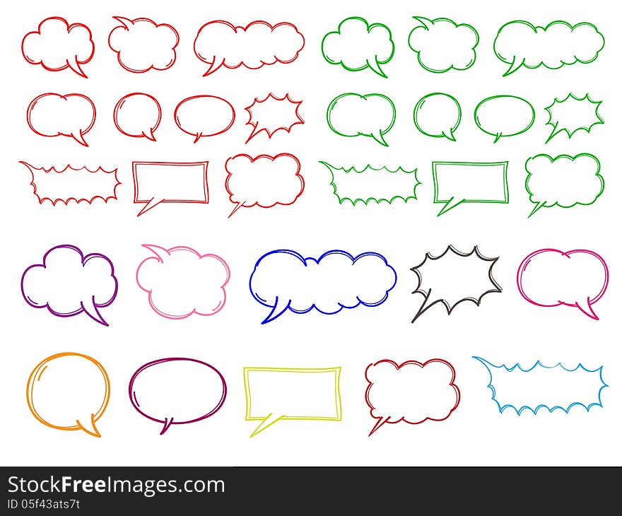 Chat bubble color Vector illustration. Chat bubble color Vector illustration