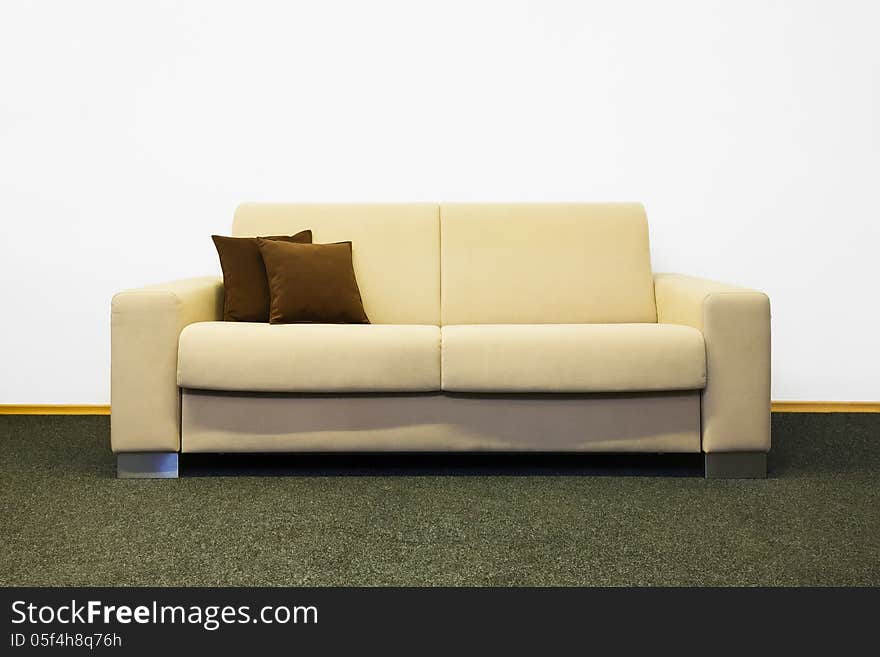 Beige modern sofa