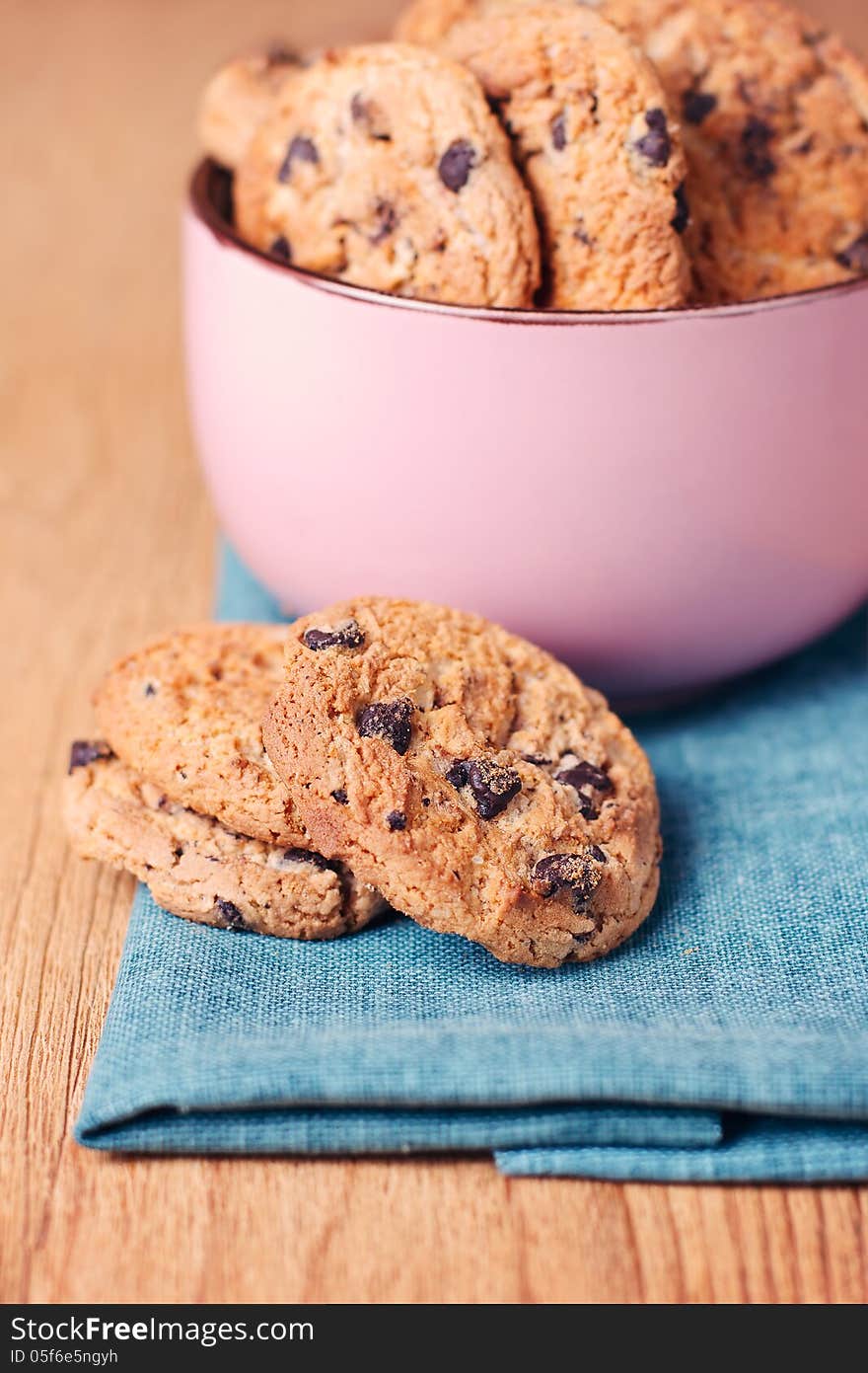 Homemade cookies with chocolate