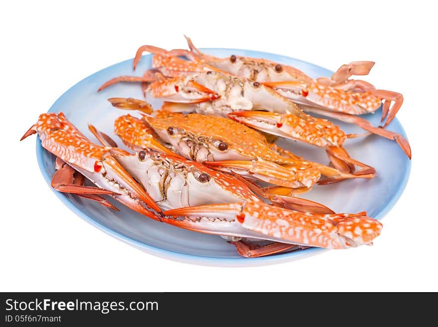 Steam Food Crab On Dish