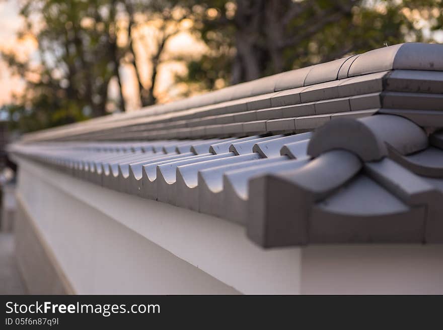 the fence of traditional japanese style house. the fence of traditional japanese style house