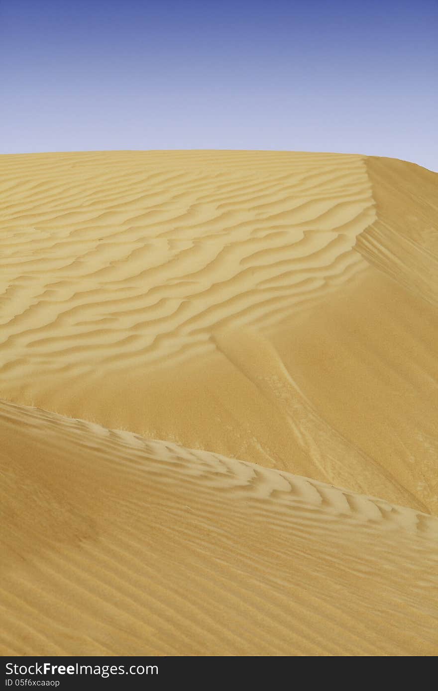 Beautiful sand dune scenery in United Arab Emirates