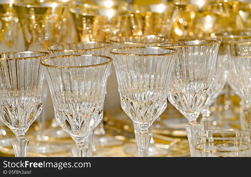 Gold luxury glasses