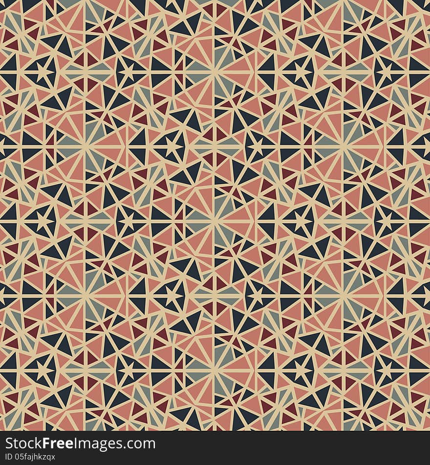 Seamless abstract vintage pattern. Vector illustration.