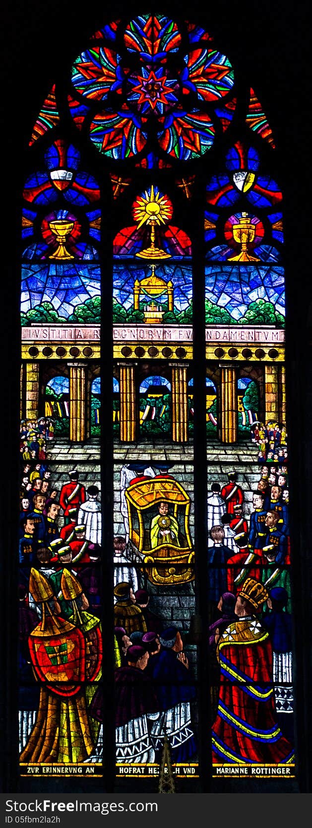 The stained glass window