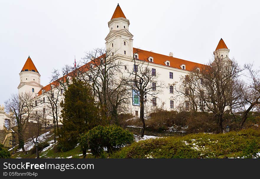 Bratislava Castle view from inside the yard