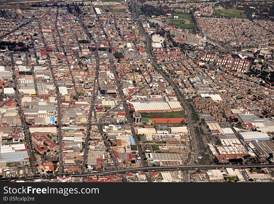 Aerial Mexico City View