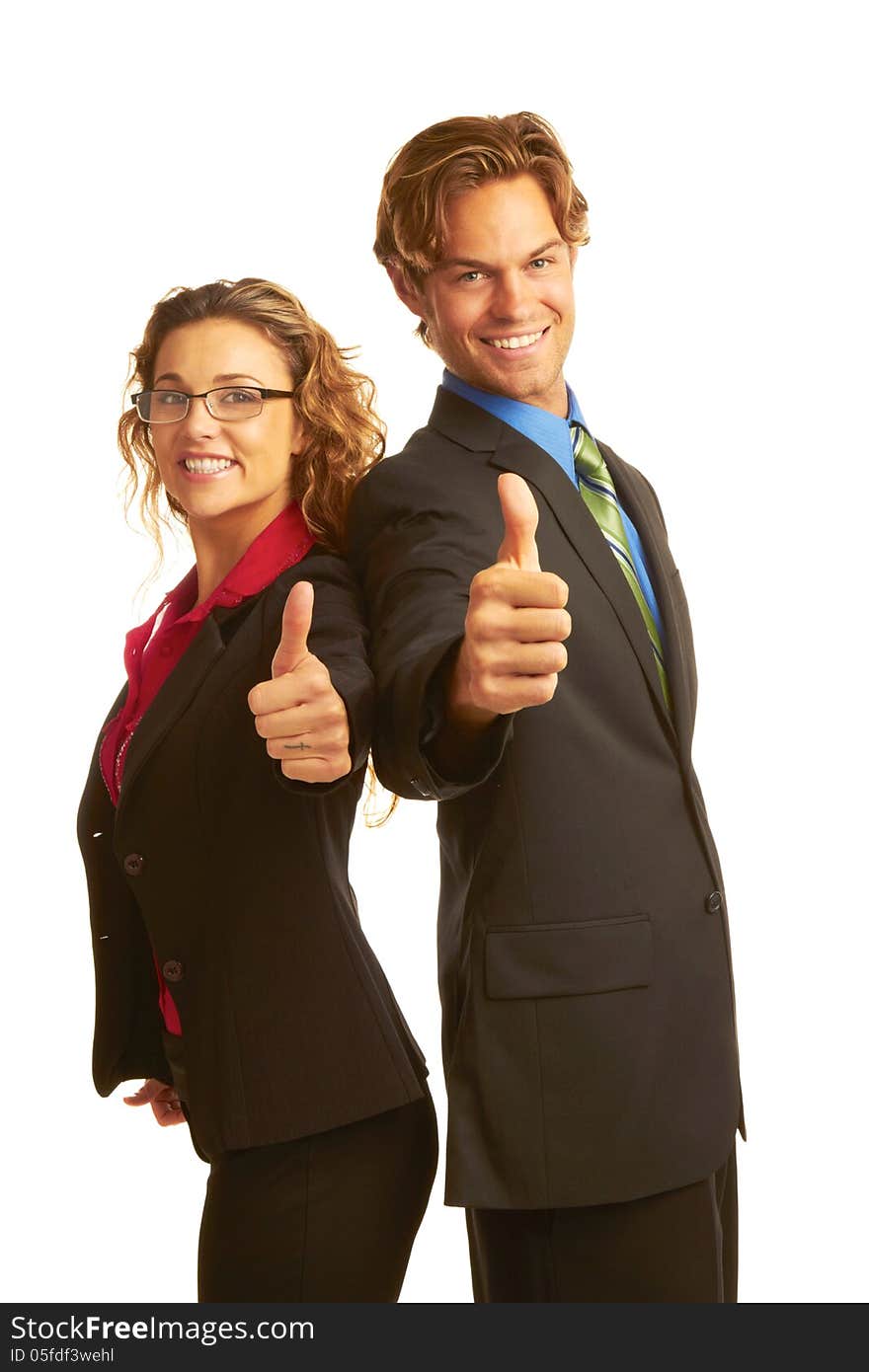 Confident Business man giving the big thumbs up