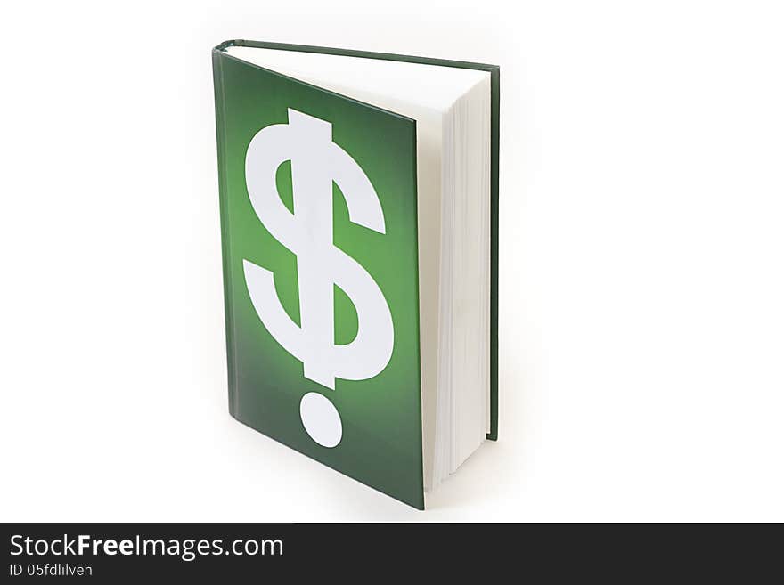 Beautiful green book with white pages