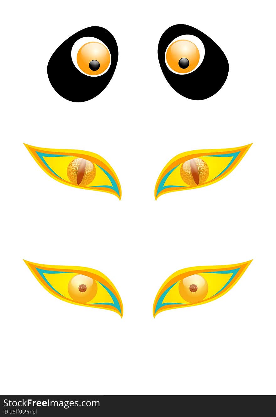 An illustration of eyes Done by software