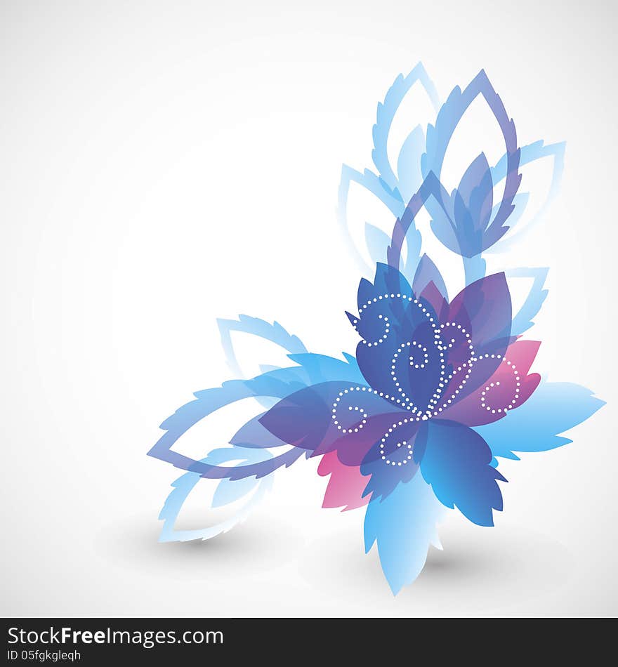 Vector summer background with flowers. Vector summer background with flowers