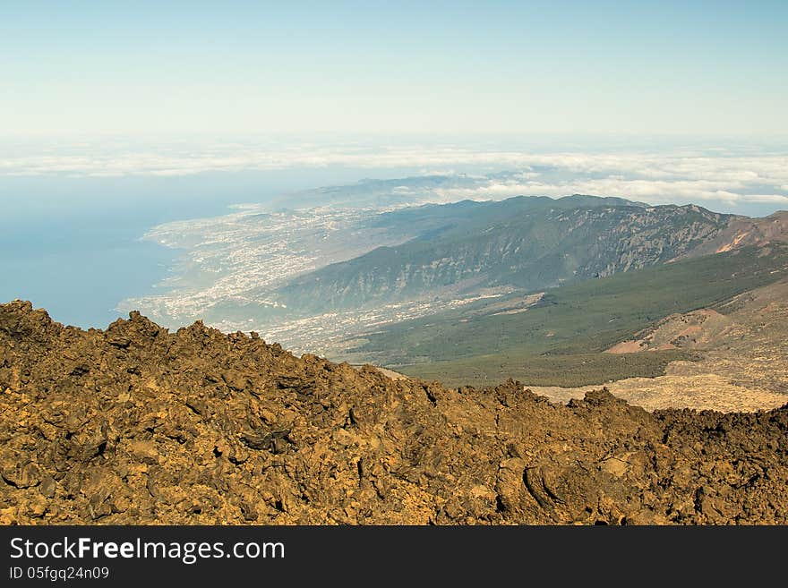 Tenerife Island. The view from Teide volcano