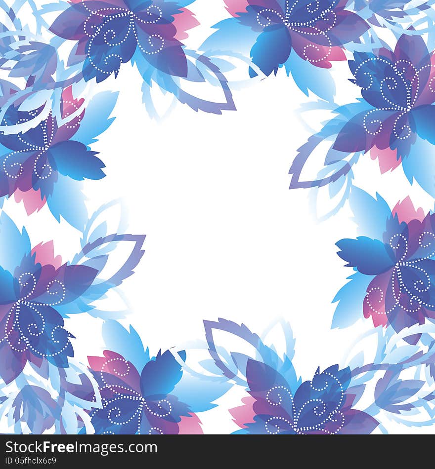 Vector summer background with flowers. Vector summer background with flowers