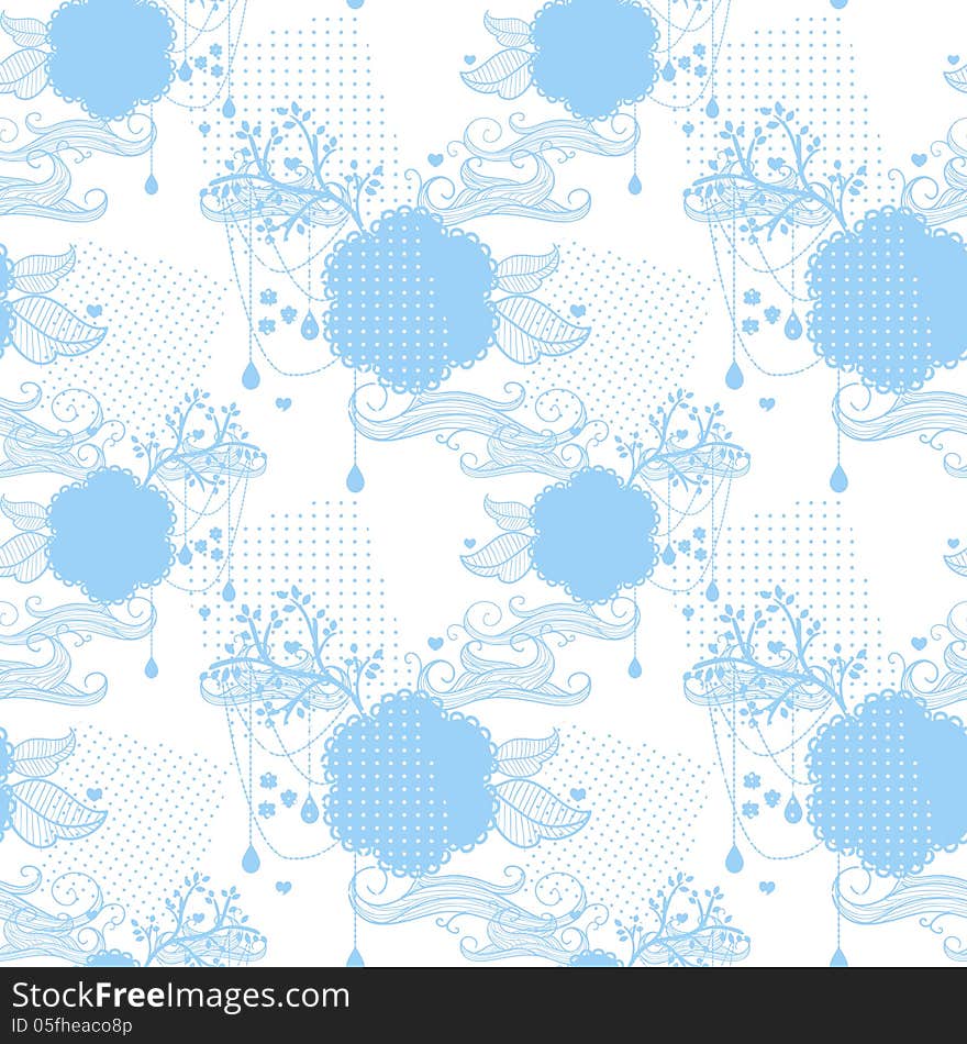 Vector seamless background with flowers. Vector seamless background with flowers