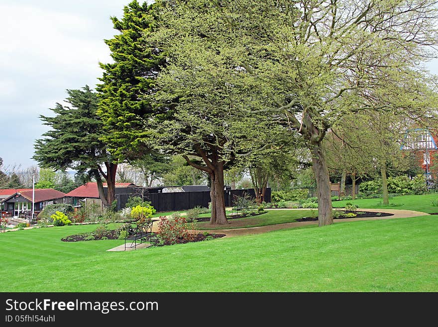 Photo showing a tranquil paradise park located in the historic coastal town of whitstable in kent. photo taken on 26th april 2013.