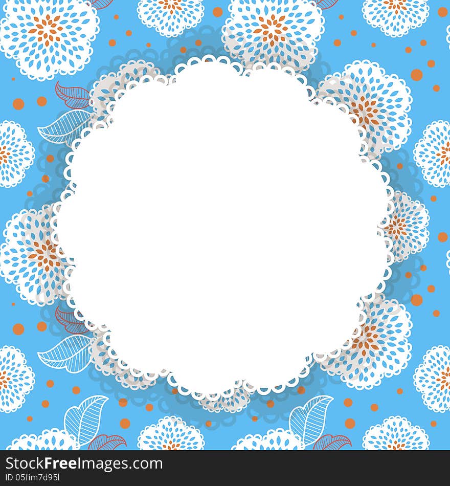 Vector summer background with flowers. Vector summer background with flowers