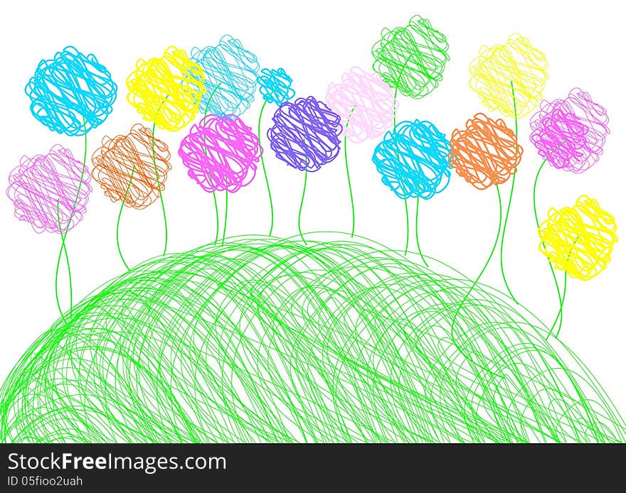 Childish Drawing - Background Template