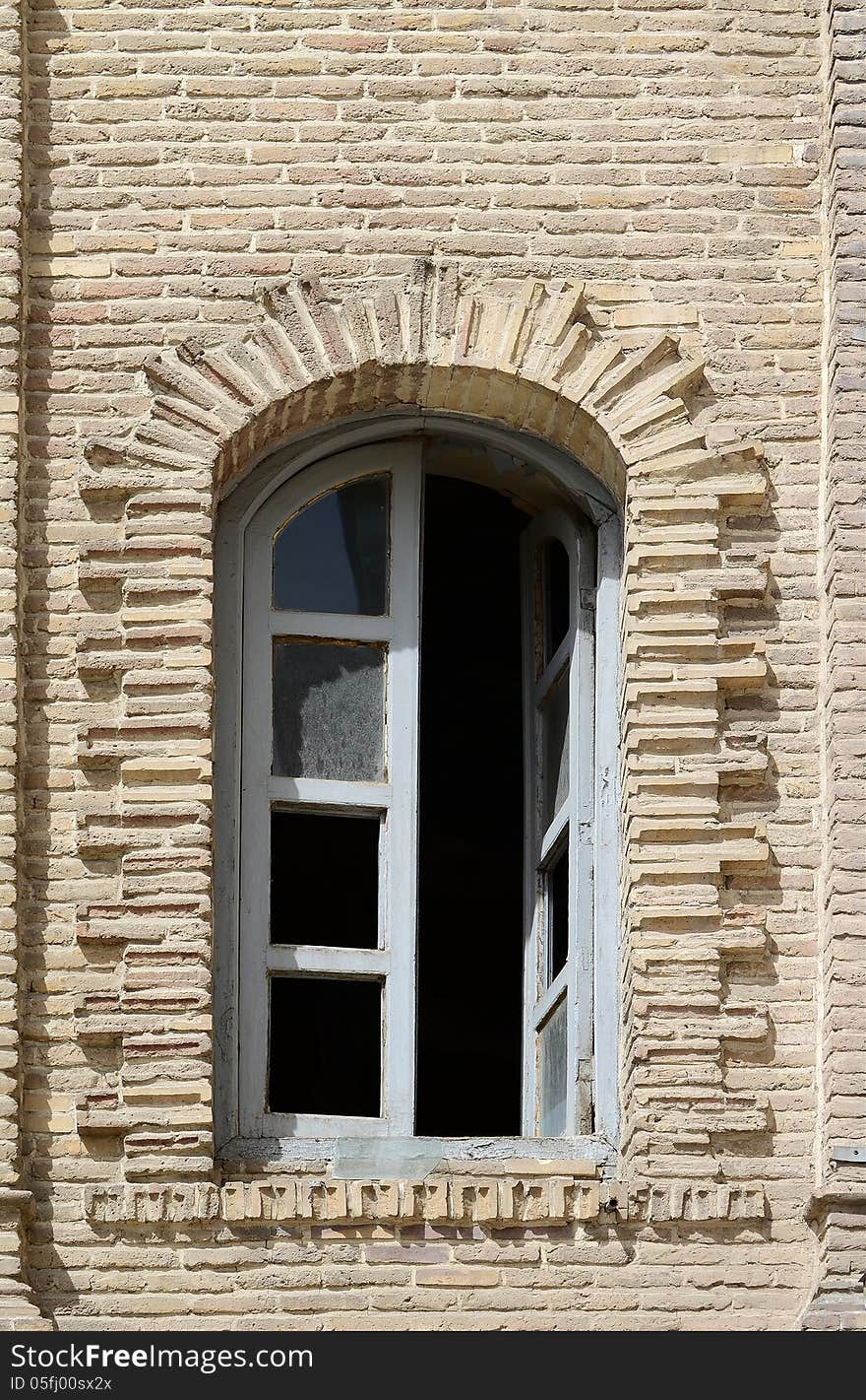 Window of old Cossack quarter building, Tehran, Iran. Window of old Cossack quarter building, Tehran, Iran