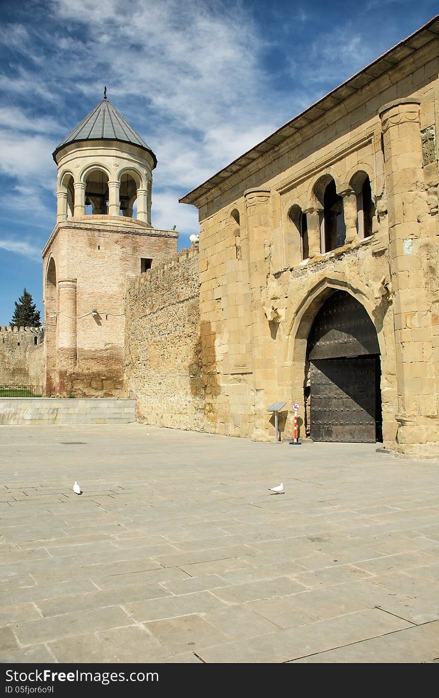 Exterior of ancient capital of Georgia - Mcxeta - Sveticxoveli cathedral. Exterior of ancient capital of Georgia - Mcxeta - Sveticxoveli cathedral