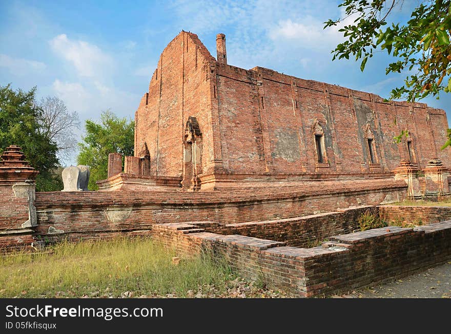 Wat Maheyong, Ancient temple and monument, Ayutthaya, Thailand