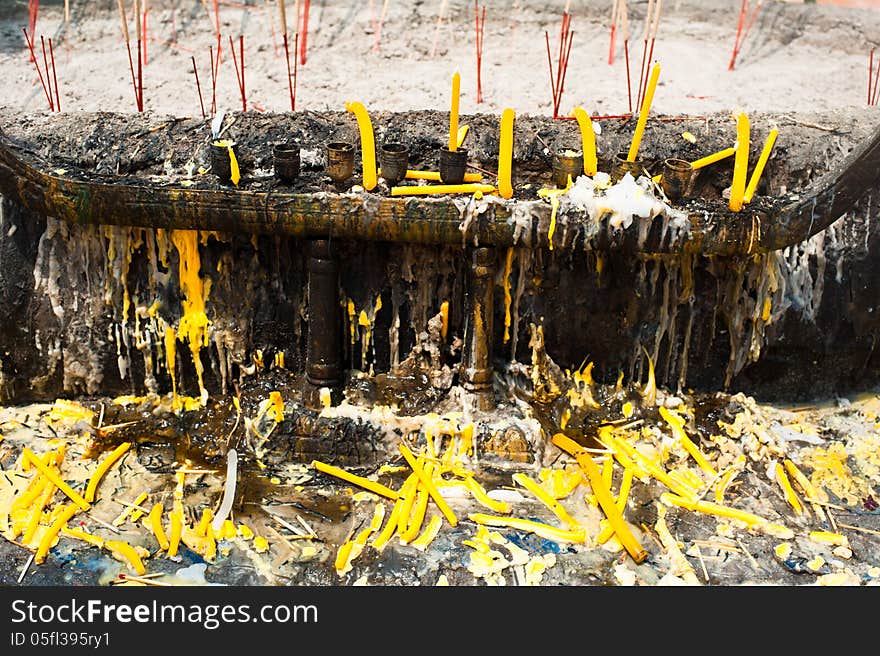 Offerings in Buddhist Temple