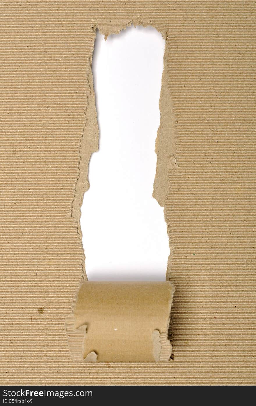 Textured Cardboard With Torn Edges