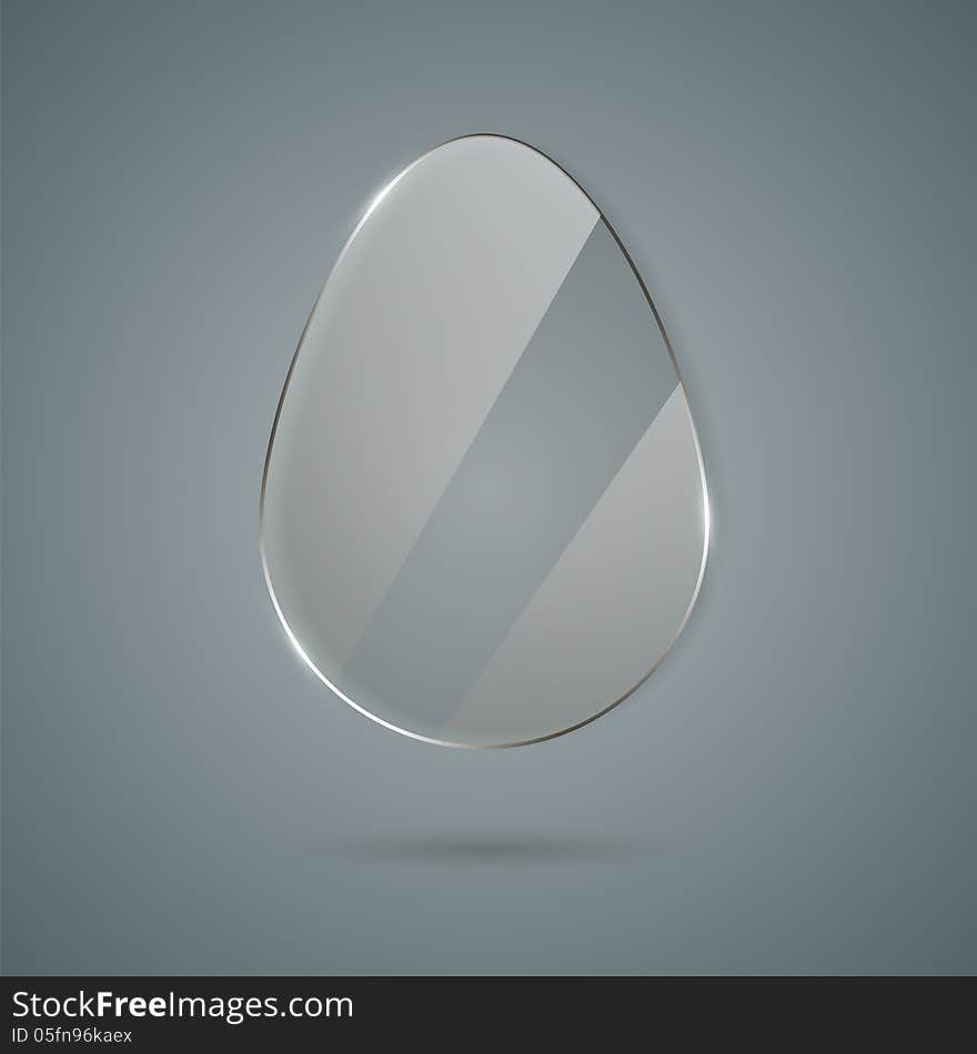 Glass easter egg on a blue background