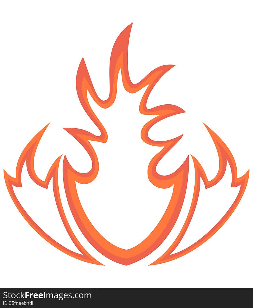 Vector illustration of fire flash