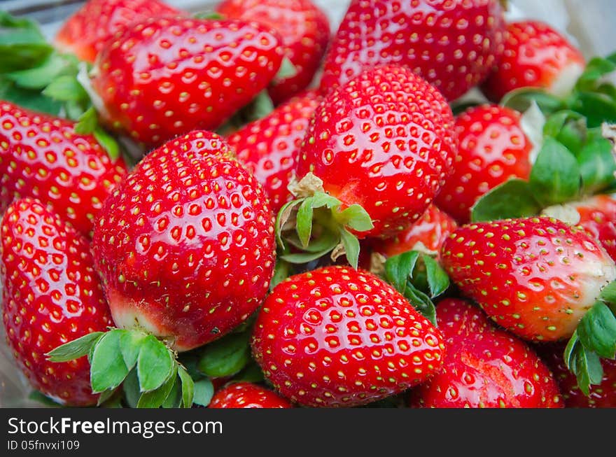 Fresh Strawberries in a market