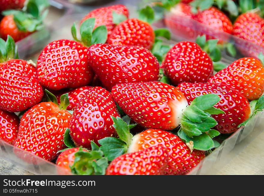 Fresh Strawberries in a market