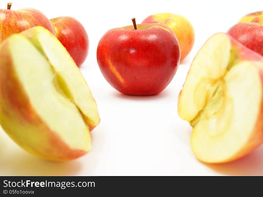 Juicy apple on a white background. Juicy apple on a white background