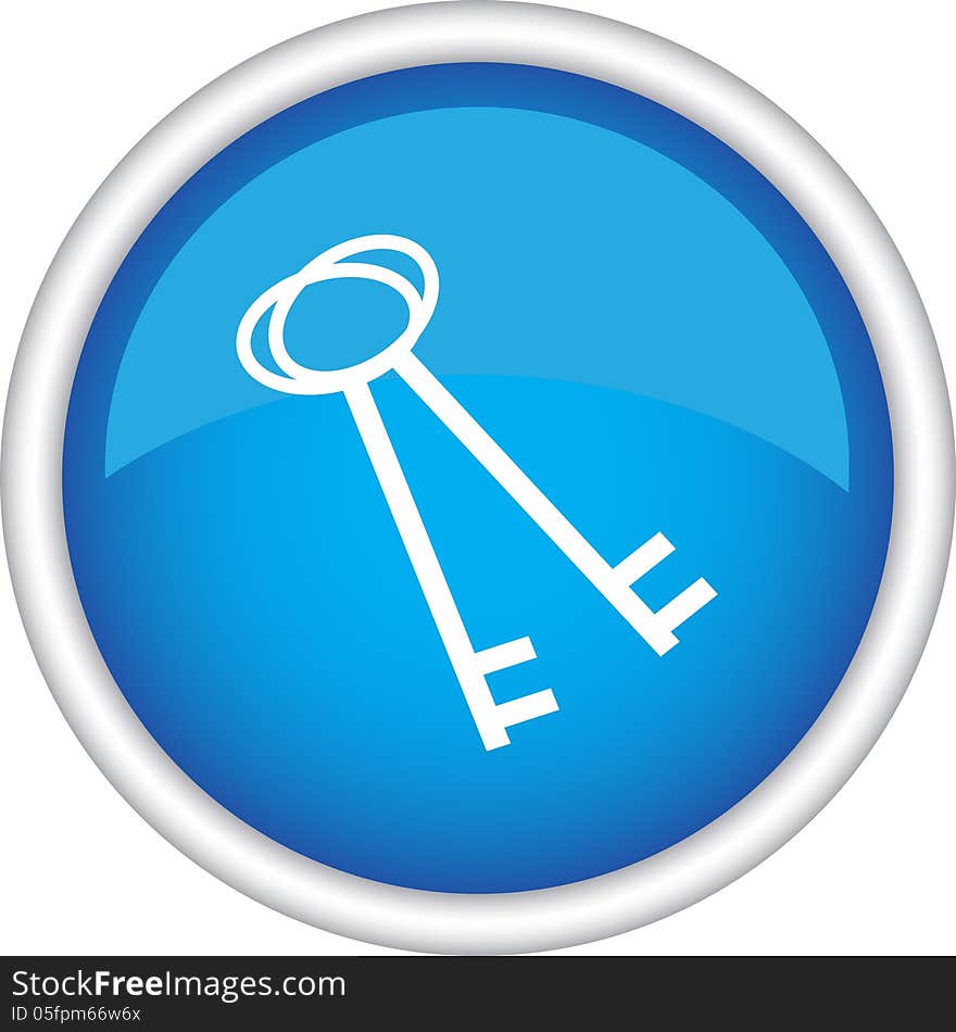 Stock Image - round sign with a picture of keys. Stock Image - round sign with a picture of keys.