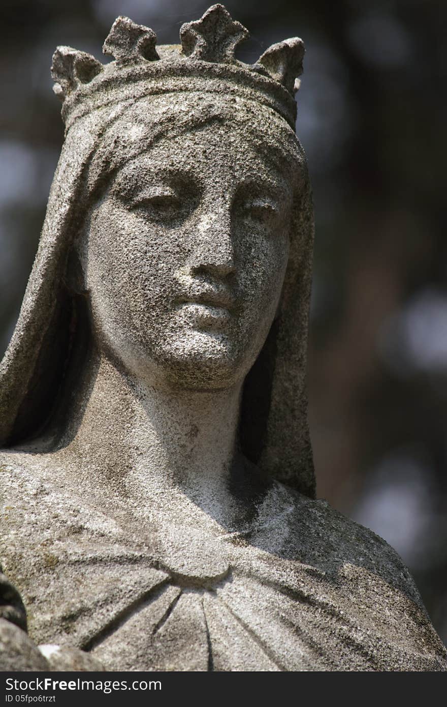 Statue of the Virgin Mary as a symbol of goodness and love