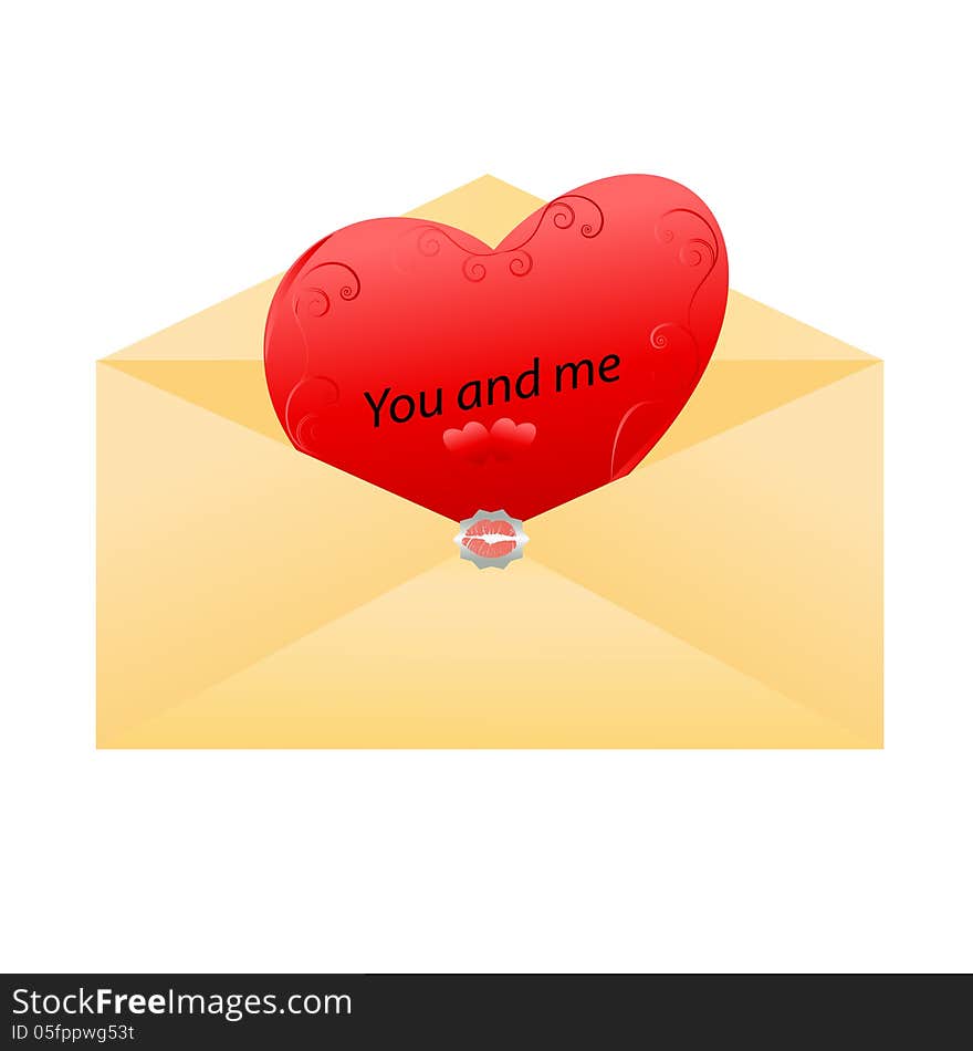 Envelope with love messages