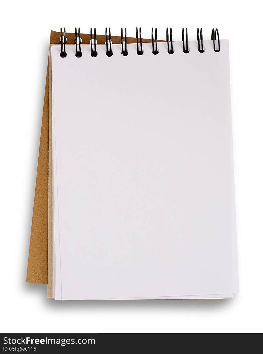 Open blank notebook isolated on white, clipping path. Open blank notebook isolated on white, clipping path.