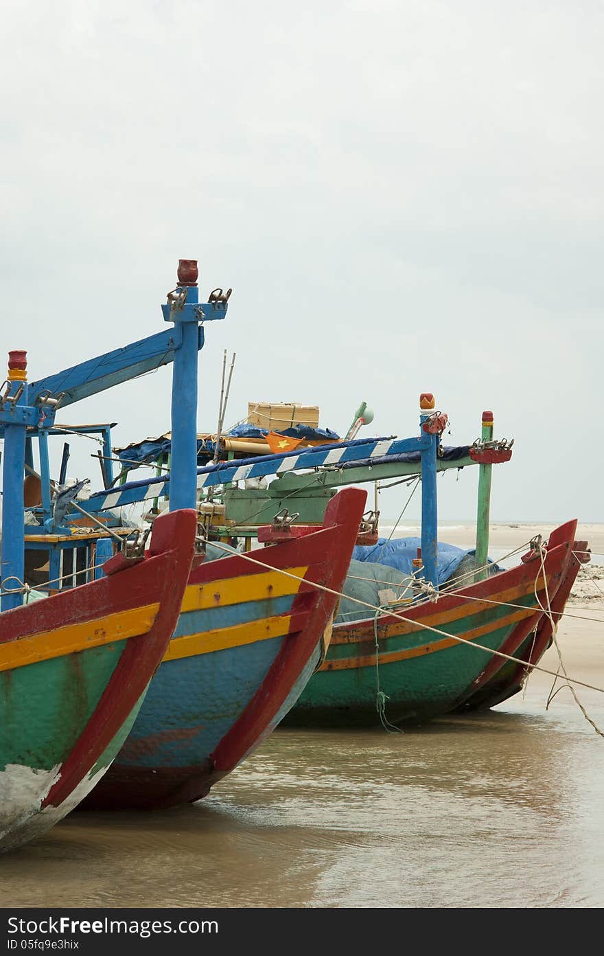 Fishing boats anchored on the sea. Fishing boats anchored on the sea