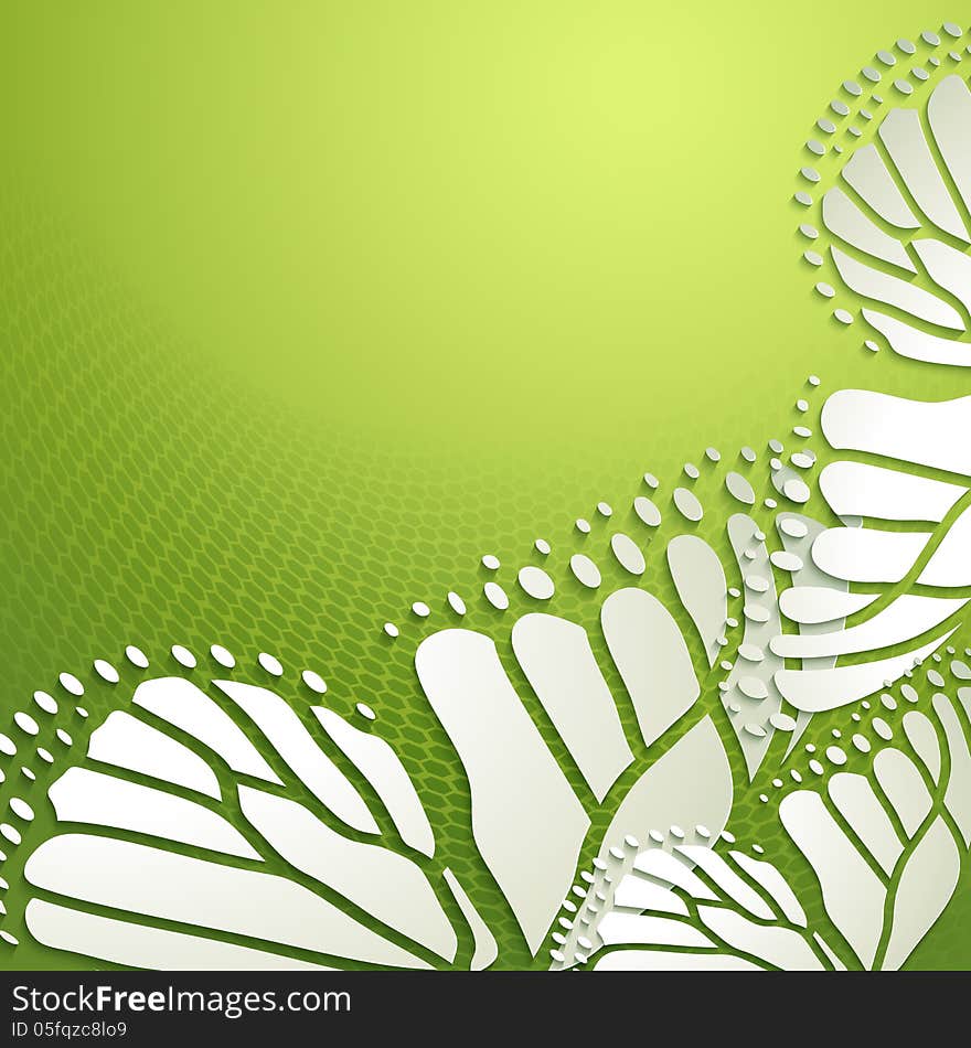 Abstract green background with butterfly. Abstract green background with butterfly