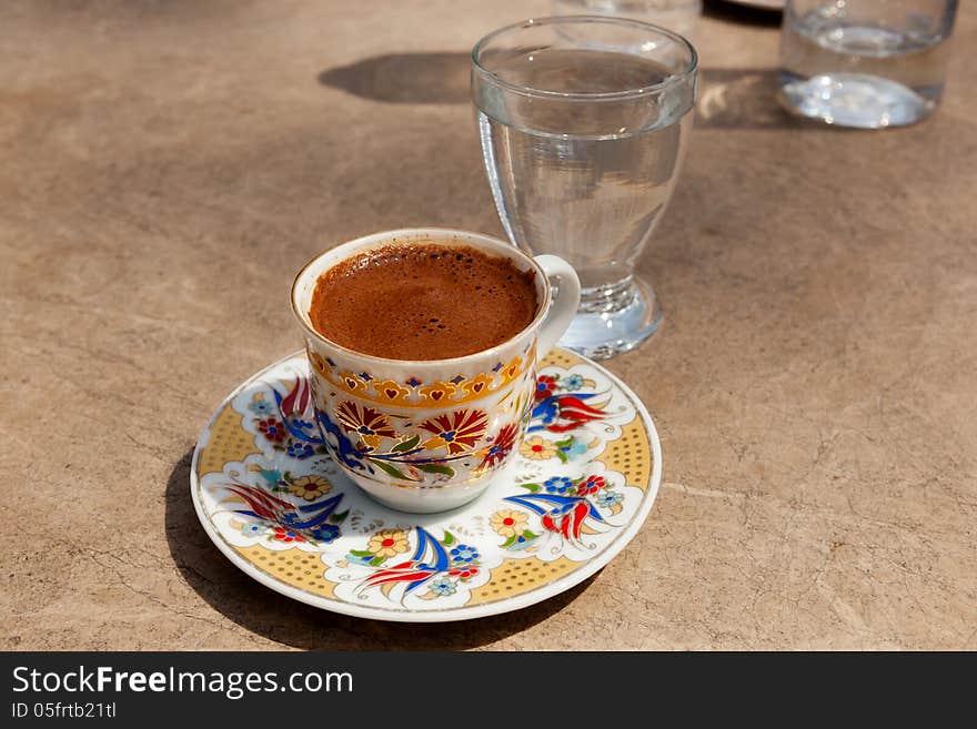 Turkish Coffee At The Street Cafe