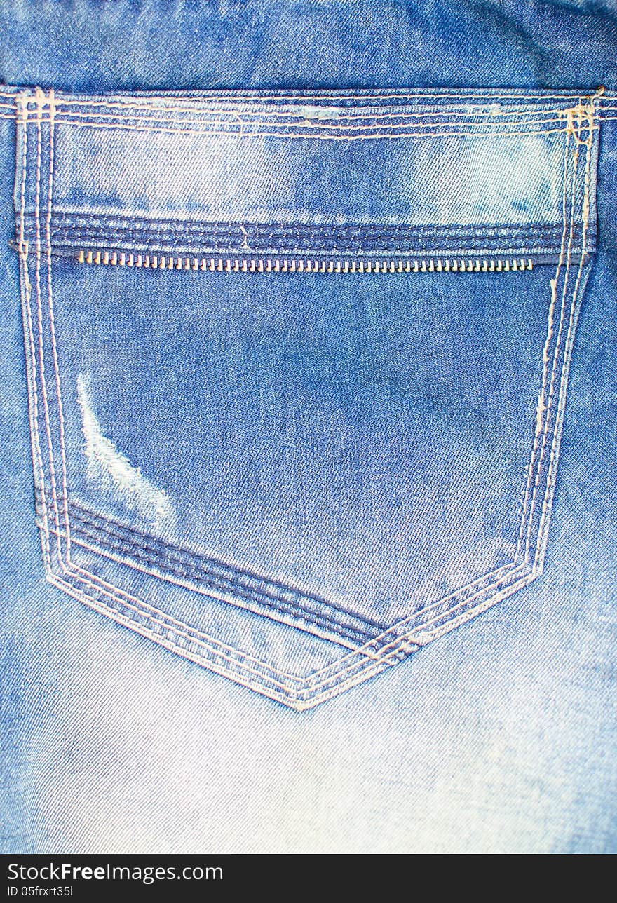 Texture Of Jeans Back View