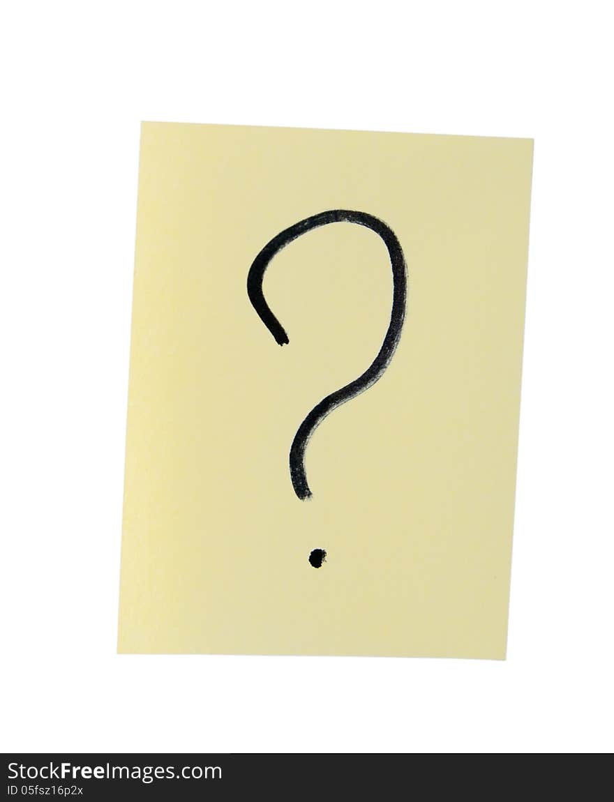 Paper with question mark