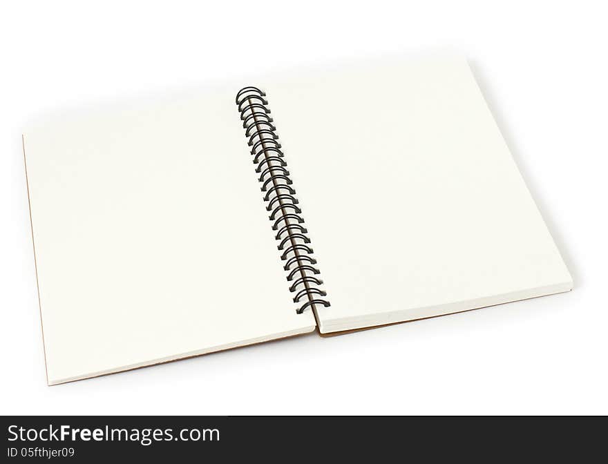 Recycle paper notebook open two pages