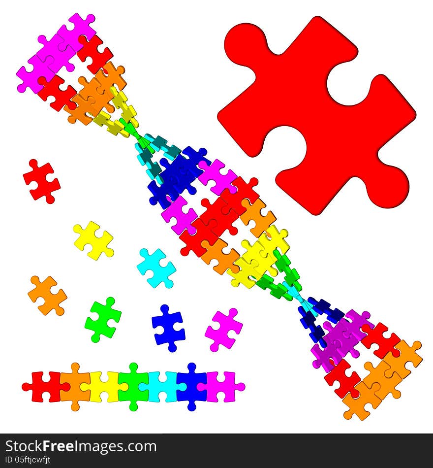 DNA spiral from puzzle